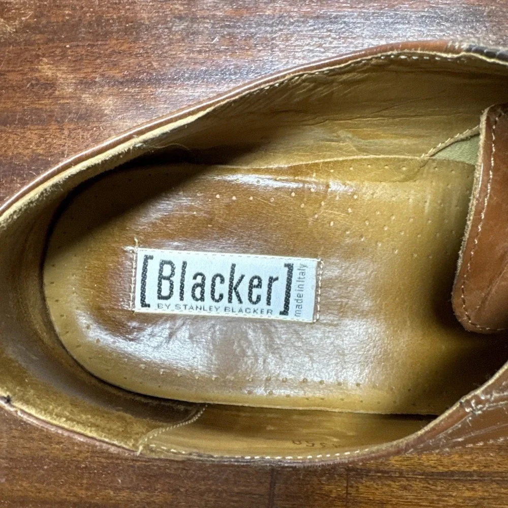 Stanley Blacker Mens Leather Dress Shoes 12W Made in Italy